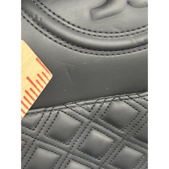 Tory Burch Fleming Matte Shoulder Bag - Black - Picture 12 of 16